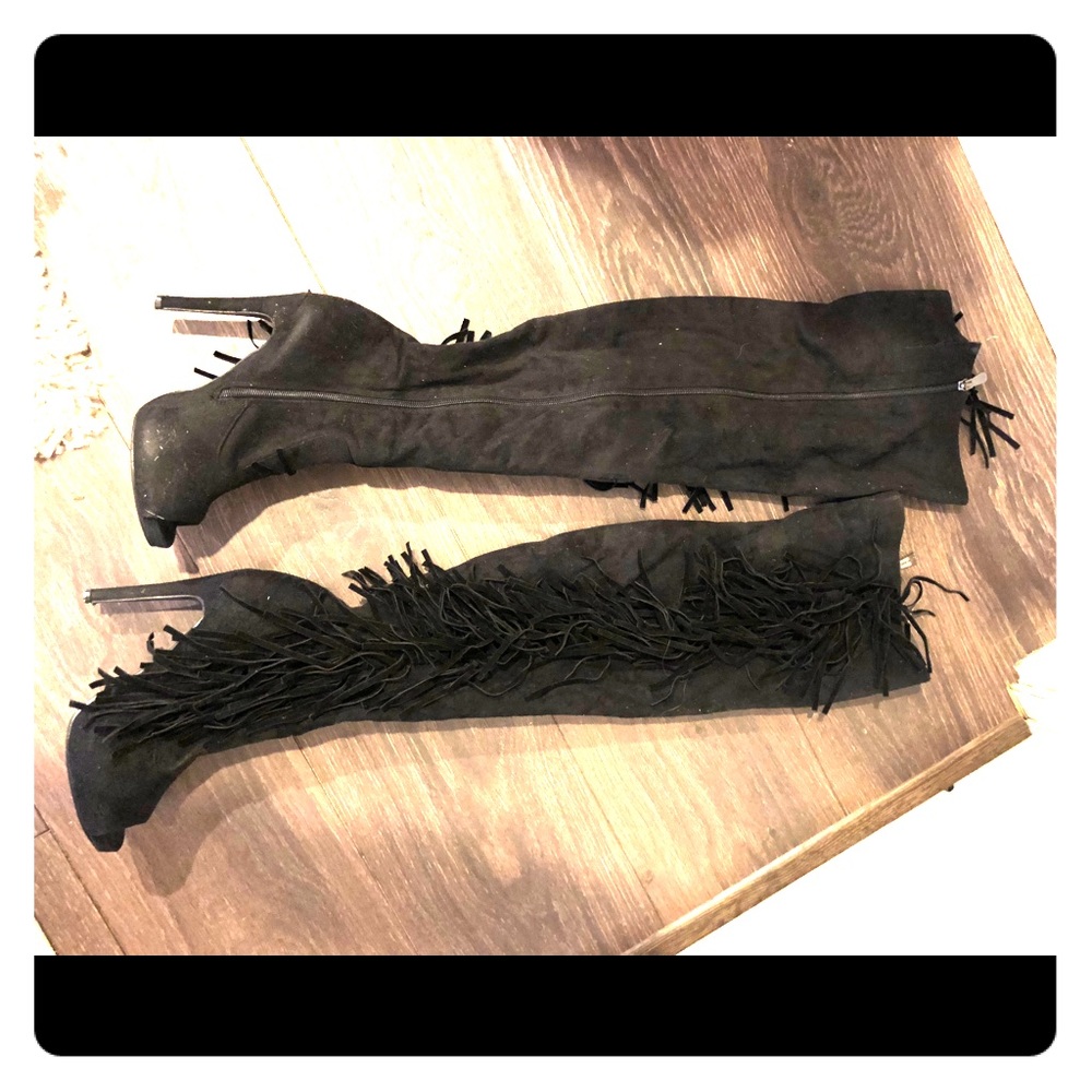 Over the knee/Thigh boots with fringe